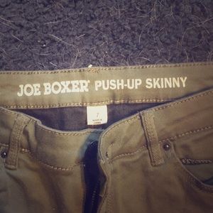 Joe boxer army green skinny jeans size: 7